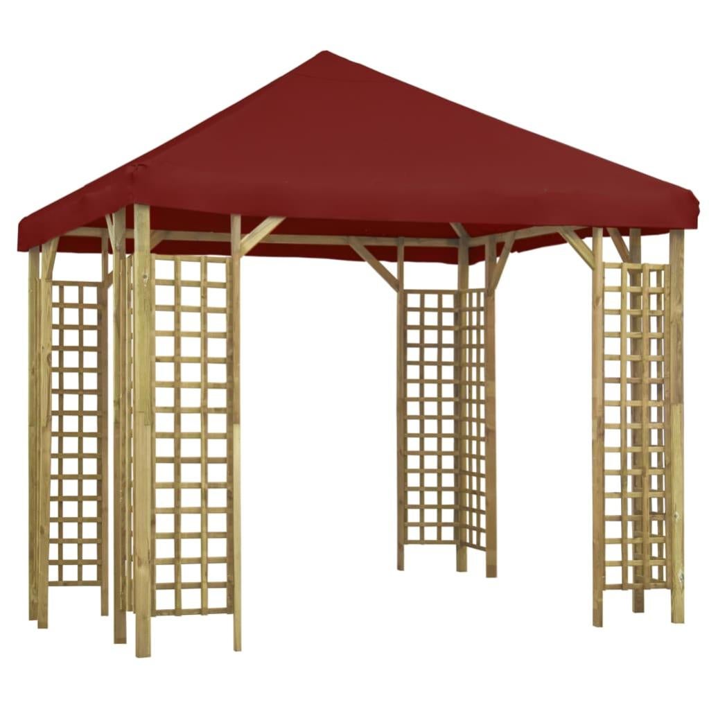VidaXL Gazebo 3x3 m Rosso Bordò Leroy Merlin