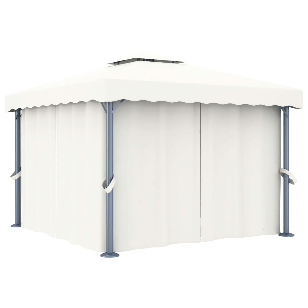 vidaXL Toit de Tente de Réception 3x3 m Crème Jardin Terrasse Pavillon Tonelle 