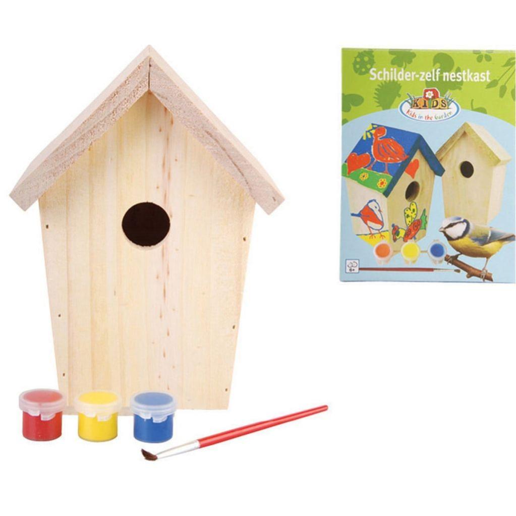 Nichoir Decoration Exterieur Maison D Oiseaux En Bois Avec Peinture 14 8x11 7x20 Cm Dec020834 Leroy Merlin