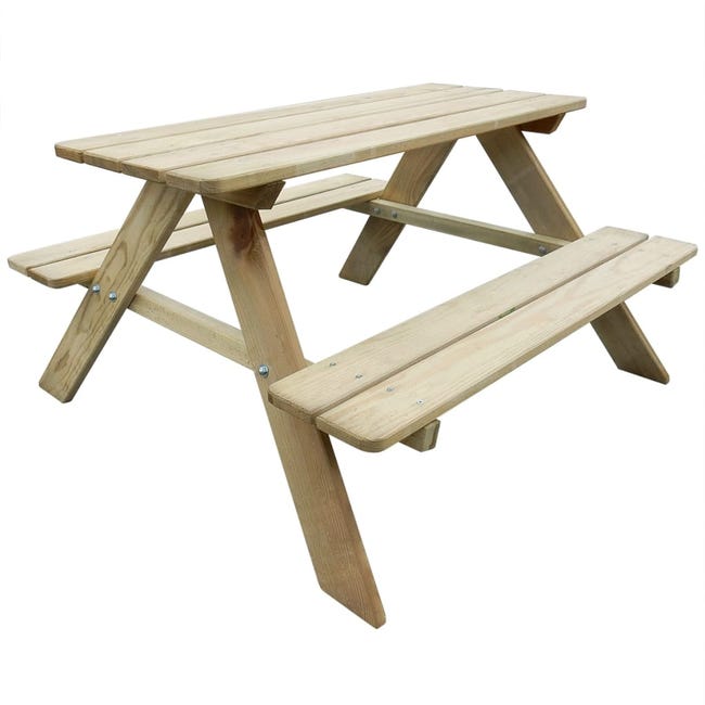 VidaXL Mesa de picnic para madera de pino 89x89,6x50,8 cm Merlin
