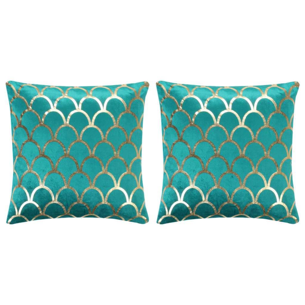 coussin turquoise