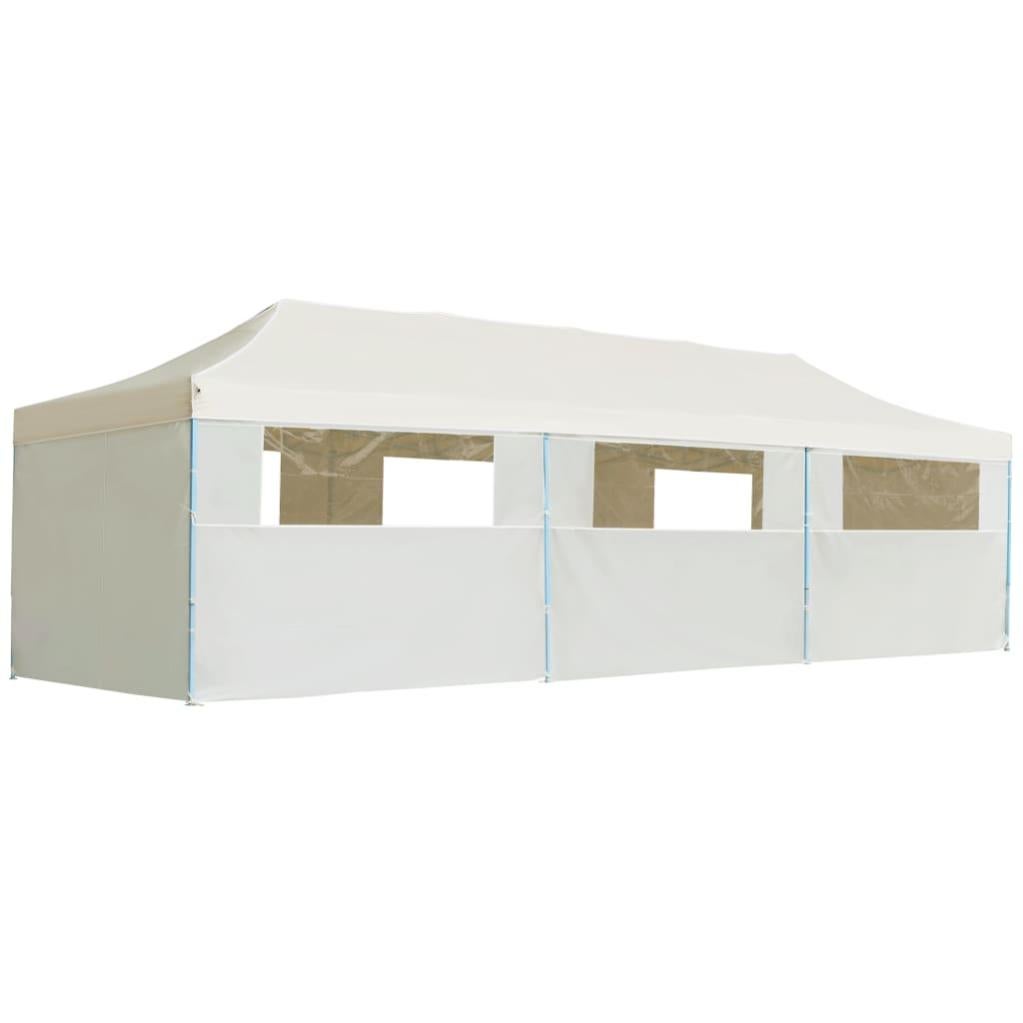 Tente de réception pliable avec 8 parois 3x9 m Blanc cassé vidaXL ...