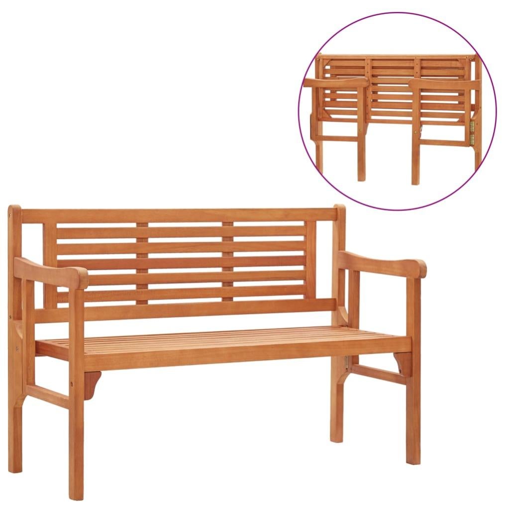Panchina Da Giardino In Legno Di Acacia 110 Cm – Marrone, Stile Classico | Panca Esterna
