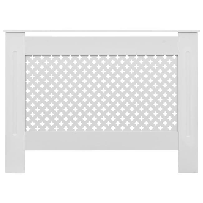 vidaXL Cache-radiateur Blanc MDF 172 cm - Accessoires chauffage et