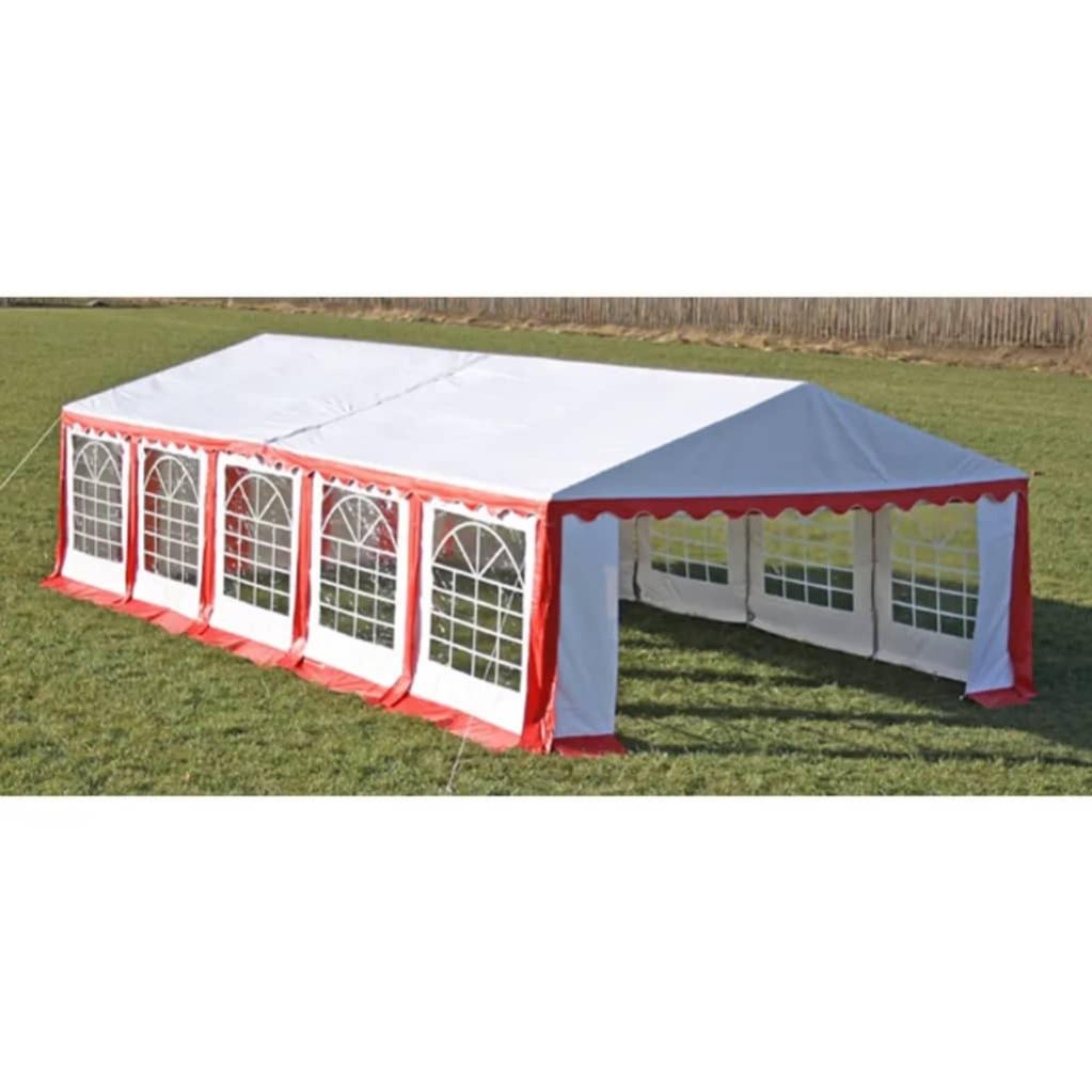 Hangar abri - TOOLPORT - 8x16 m - PVC 550 g/m² - Métal - Porte