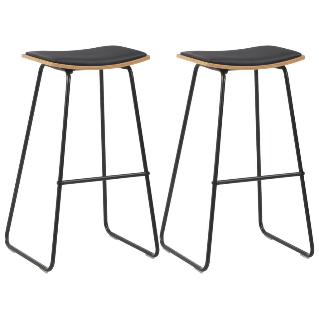 2 Sgabelli Da Bar VidaXL In Polirattan Grigio Con Cuscini Inclusi