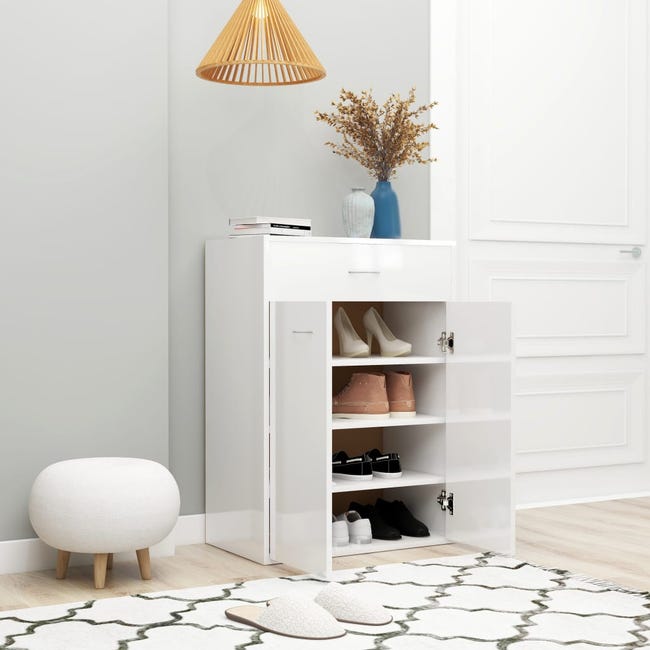 vidaXL Mueble zapatero blanco con 5 compartimentos – Pensando en Casa