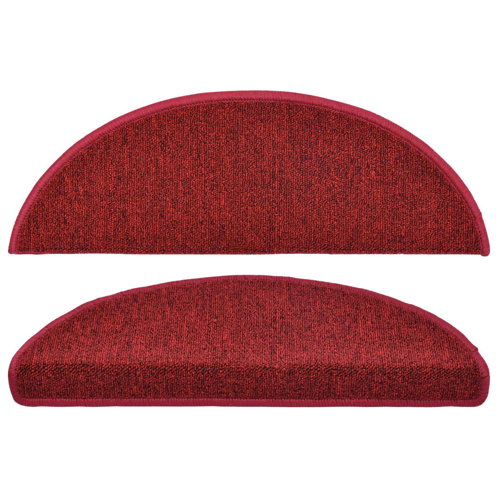 Festnight Tapis dEscalier Marchettes dEscalier Antid/érapant 15 pcs Rouge Bordeaux