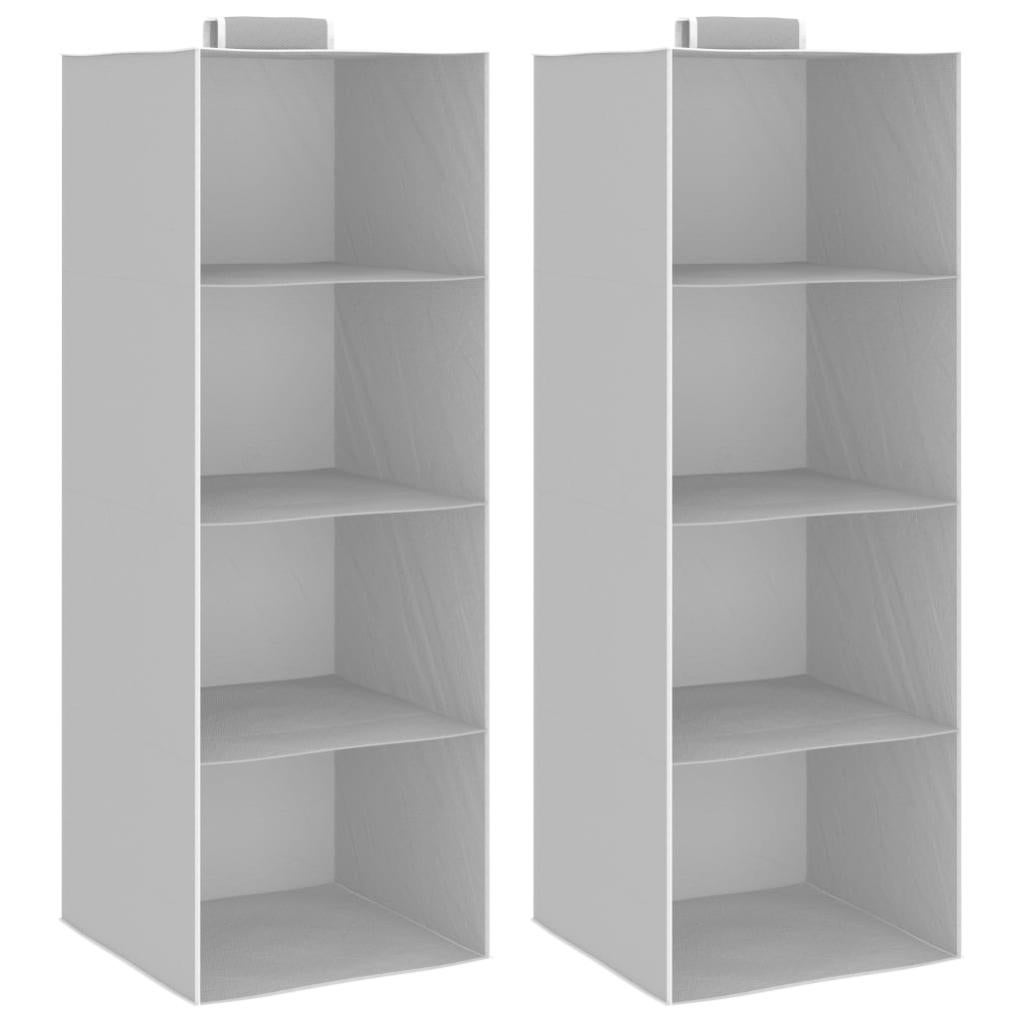 Organizer per Armadio da Appendere 2 pz con 10 Ripiani Tessutocod mxl