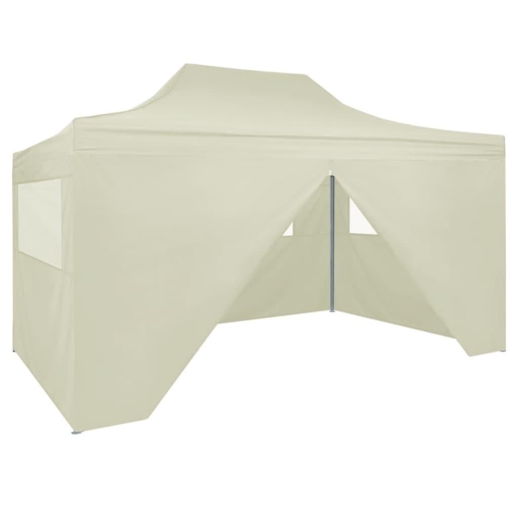 Gazebo Professionale Pieghevole in Alluminio 4,5x3 m Crema 45491