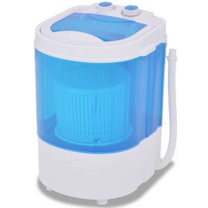 Mini lave-linge Giantex Mini Machine a Laver Portable à Double Cuve -  Capacité 8,5 kg Blanc+Bleu