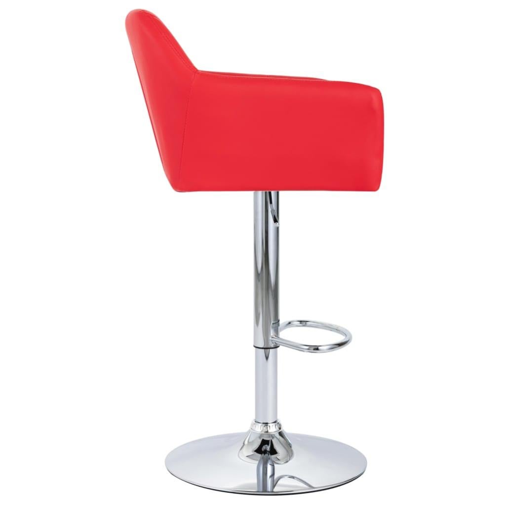 Chaise De Bar Avec Accoudoir Rouge Similicuir Vidaxl  Leroy Merlin