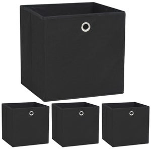 Boîte de rangement tissu noir 15x31x15cm - RETIF