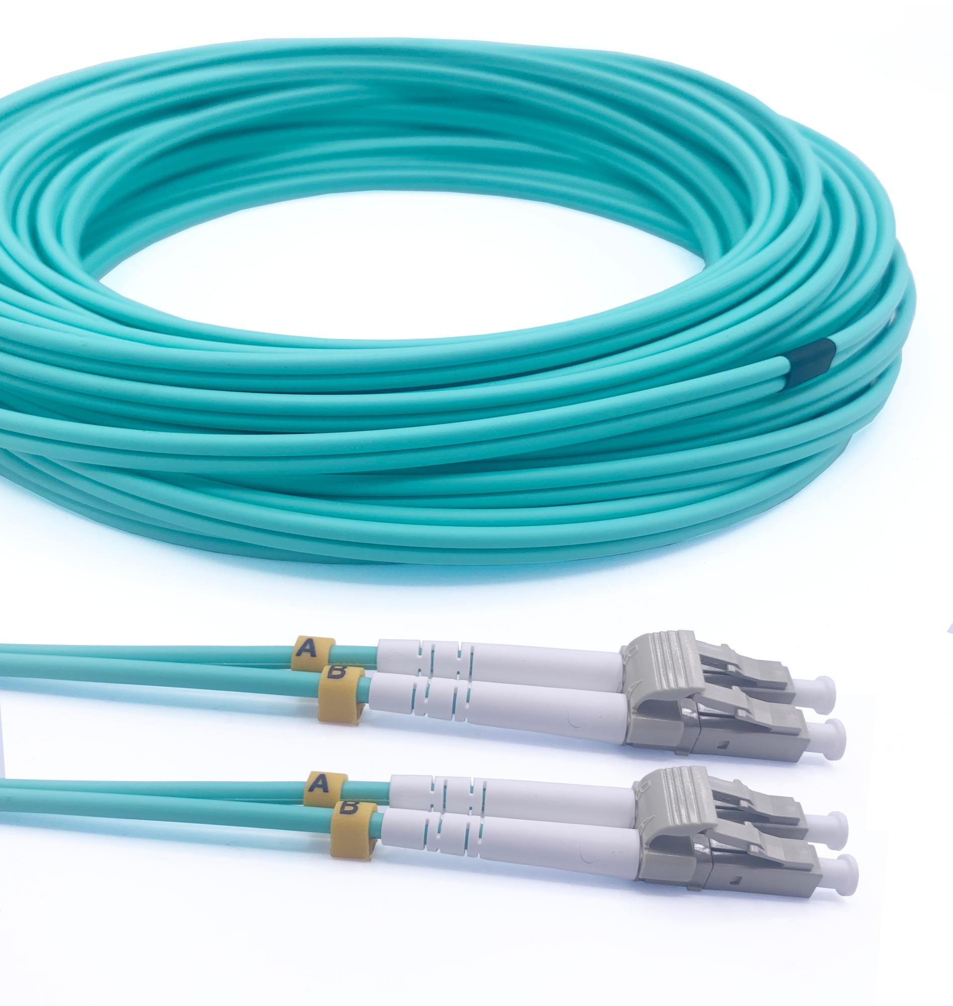 Elfcam® - Cable a Fibre Optique OM3 LC/UPC a LC/UPC Multimode Duplex 50 ...