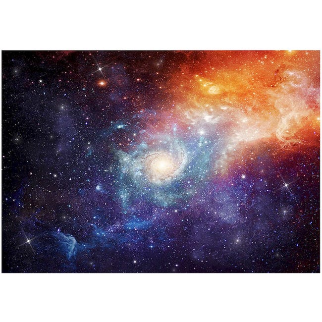 Papier Peint Panoramique Voie Lactée Planètes Ciel Étoilé