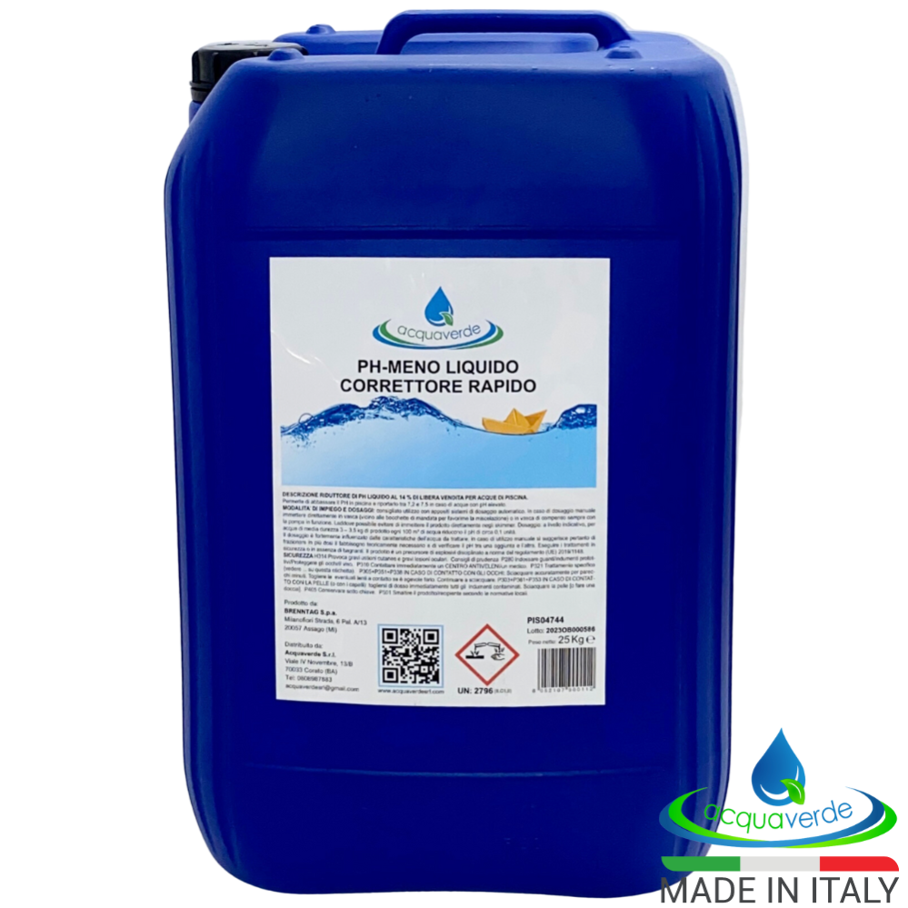 LordsWorld PH Minus Granulare 5kg | Correttore Di PH Per Piscina, Spa E Jacuzzi - Abbassa Il PH E Stabilizza L'Acqua, Prodotto Italiano