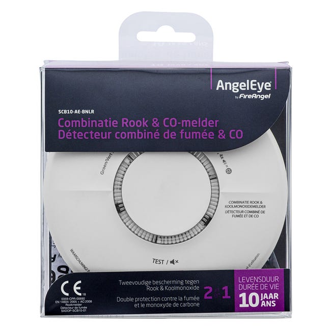 Angeleye-détecteur Combiné De Fumée Et Co Scb10-ae-bnlr Garantie 3 Ans