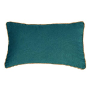 Galette De Chaise Atmosphera 38x38 Cm - Coton Bleu Canard - Rembourrage Coton Recyclé - 4 Liens