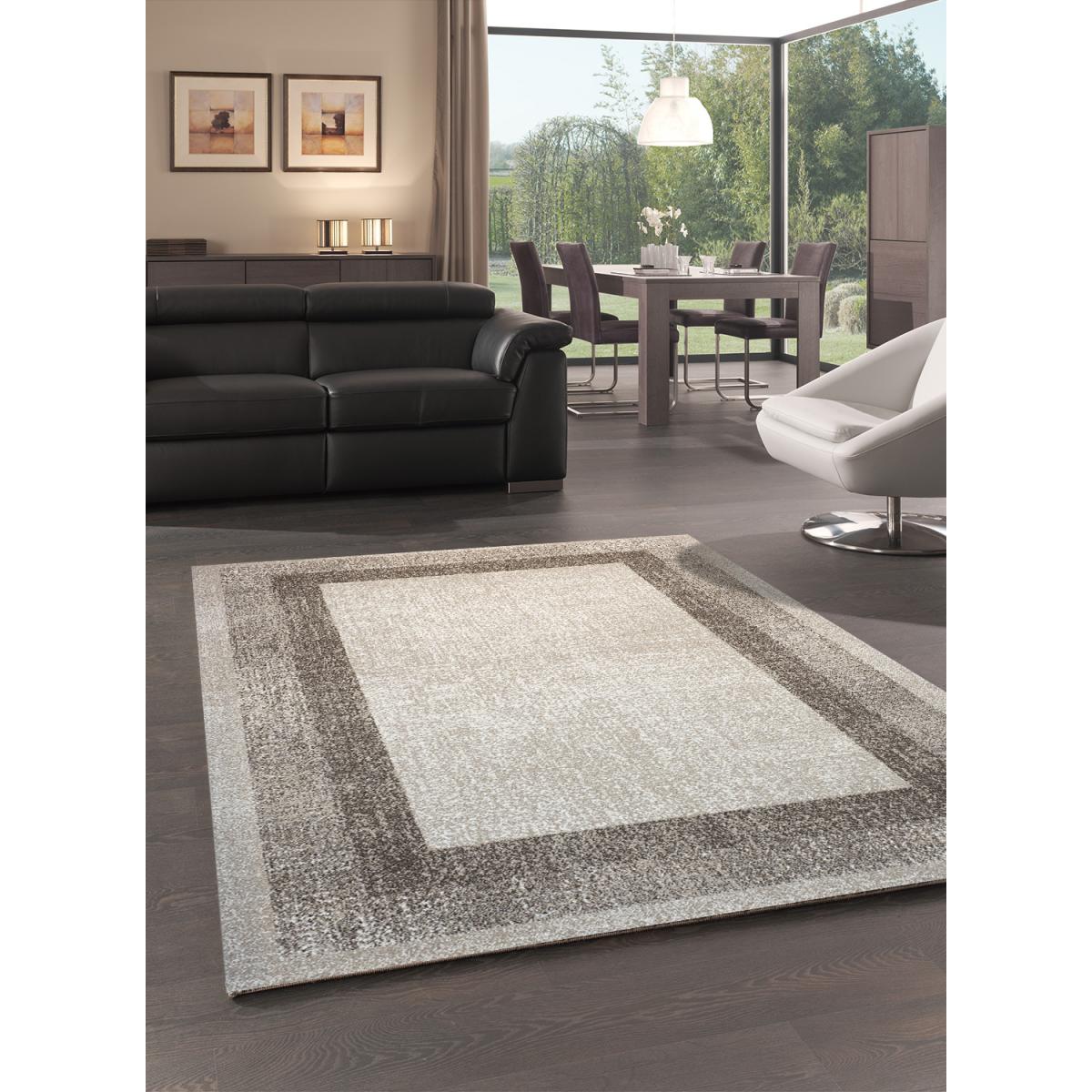 Tapis design et moderne 200x290 cm Rectangulaire CHESTER Crème Salle à