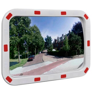 Specchio Stradale Rosso, Ø 60 Cm, Con Supporto Girevole