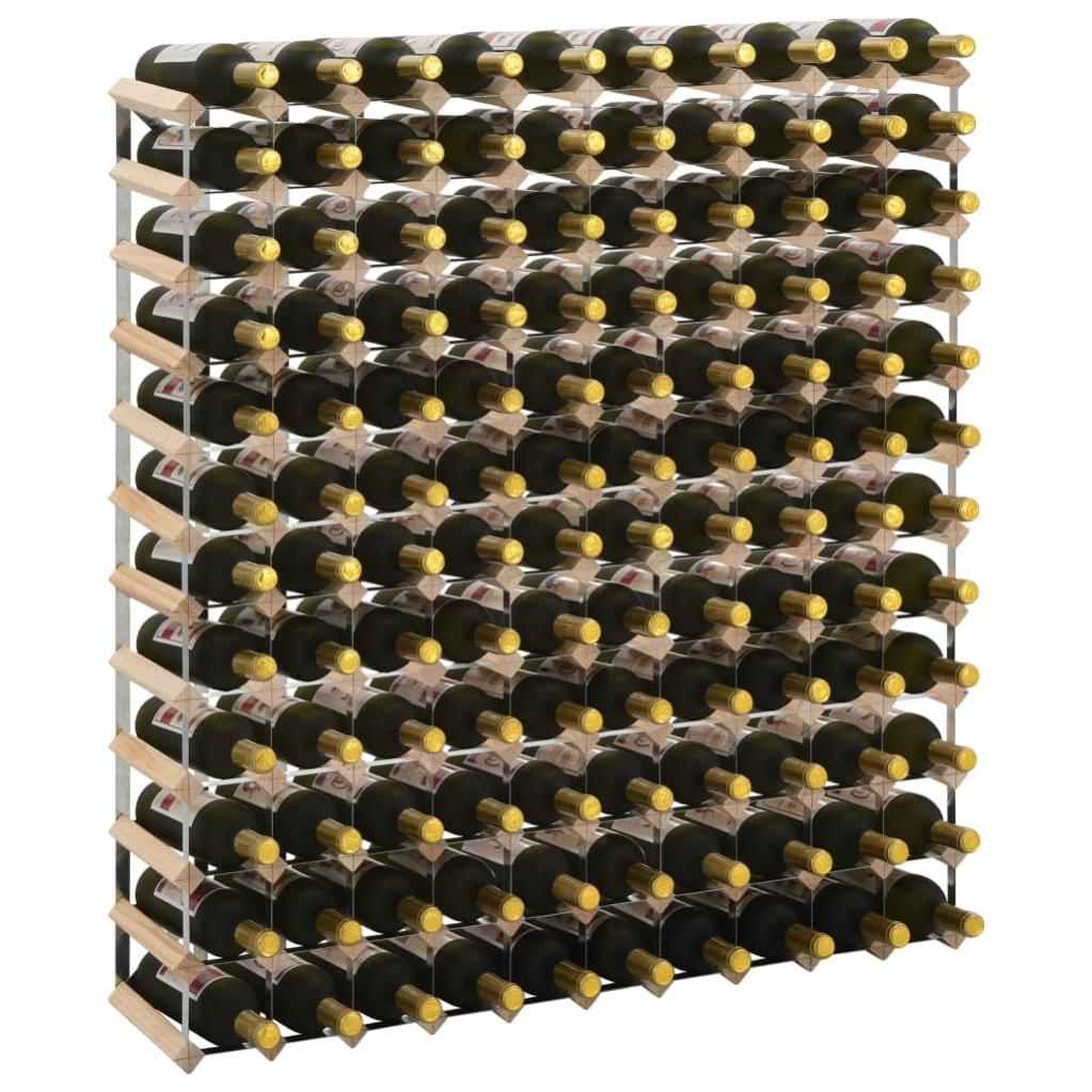 Portavini da Parete per 7 Bottiglie Metallo Bianco 340896