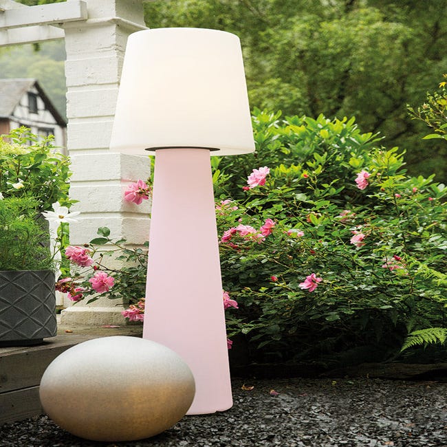 Lampadaire lumineuse Blanc Chaleureux - 160cm - Rose- Lampe extérieur et  intérieur avec prise - 8 seasons design