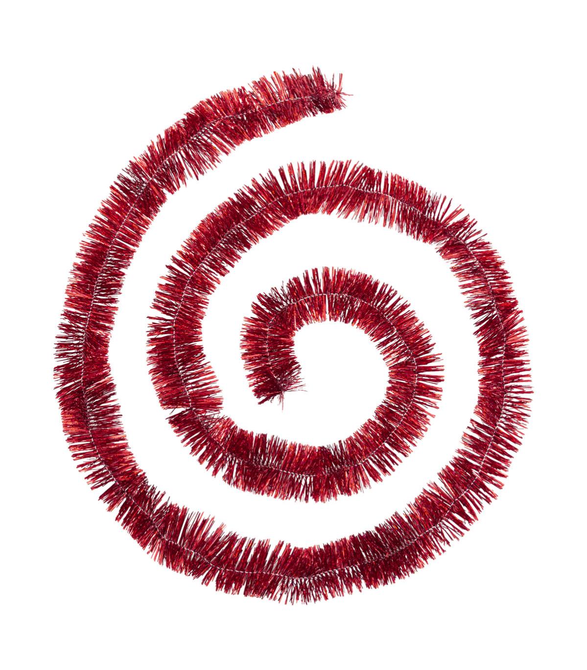 Guirlande De Noel Large 5 Cm Rouge Holographique Longueur 2 Metres Leroy Merlin