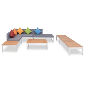 Set da giardino 5 posti con tavolo alto 140x80x68 BOLONIA