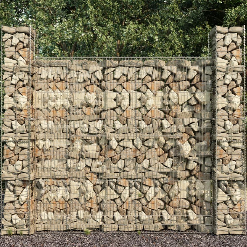 FAMIROSA Mur en gabion avec couvercle Acier galvanisé 600x50x100 cm 