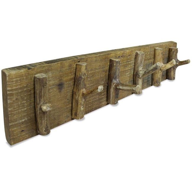VidaXL Perchero de madera maciza reciclada 60x15 cm | Merlin