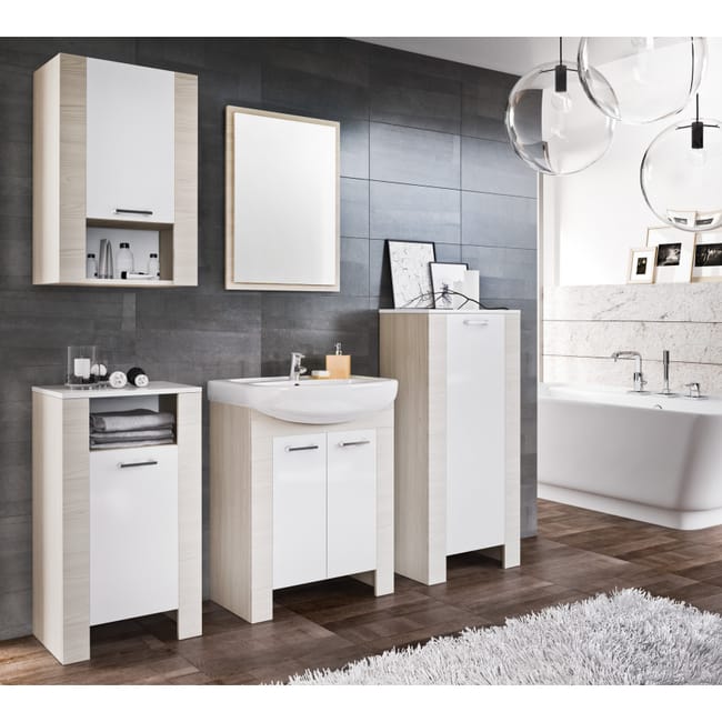 Meuble De Salle De Bain Talia Blanc 60cm Leroy Merlin