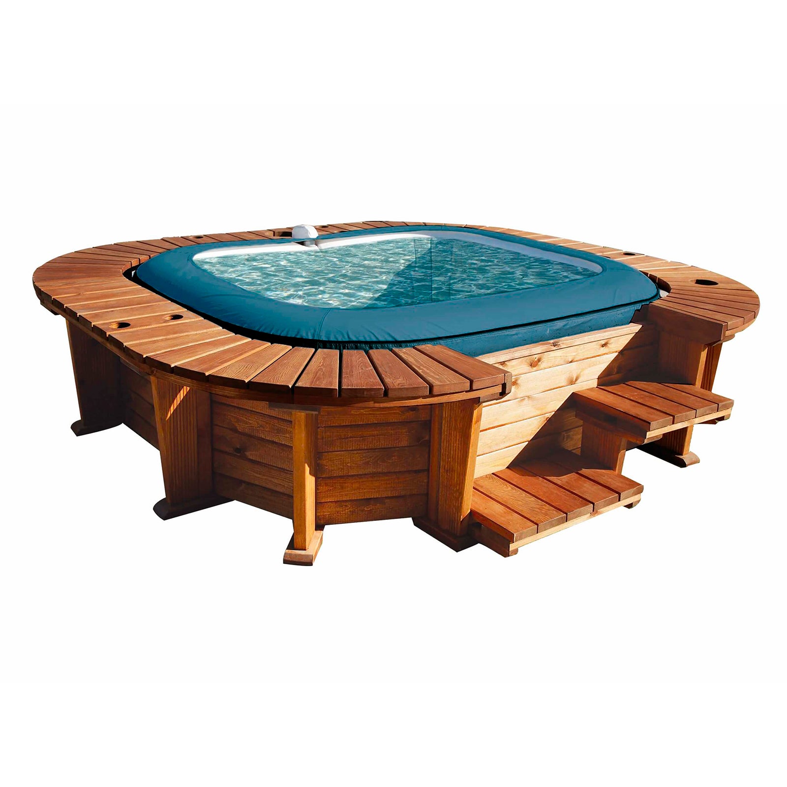 Piscina Idromassaggio In Legno K O Palm Beach Per Persone Quadrata X X Cm Leroy Merlin