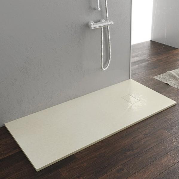 PIATTO DOCCIA NATURE PLUS EFFETTO PIETRA IN MARMORESINA BEIGE 80x120 H