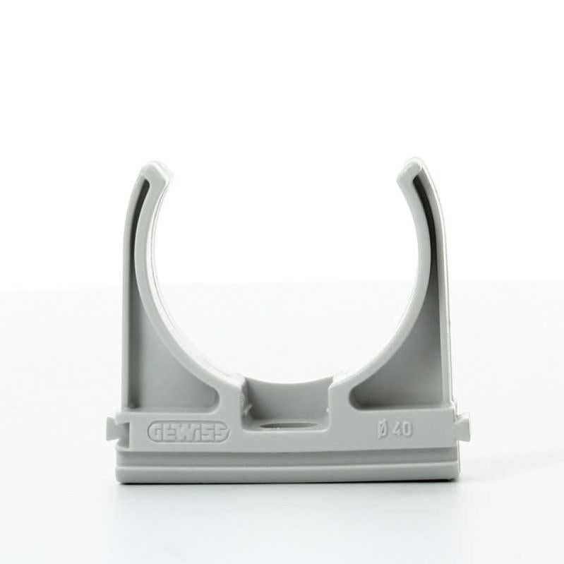 Clip In Polimero Gewiss Per Tubi 20 Mm - Grigio RAL 7035 (25 Pezzi)