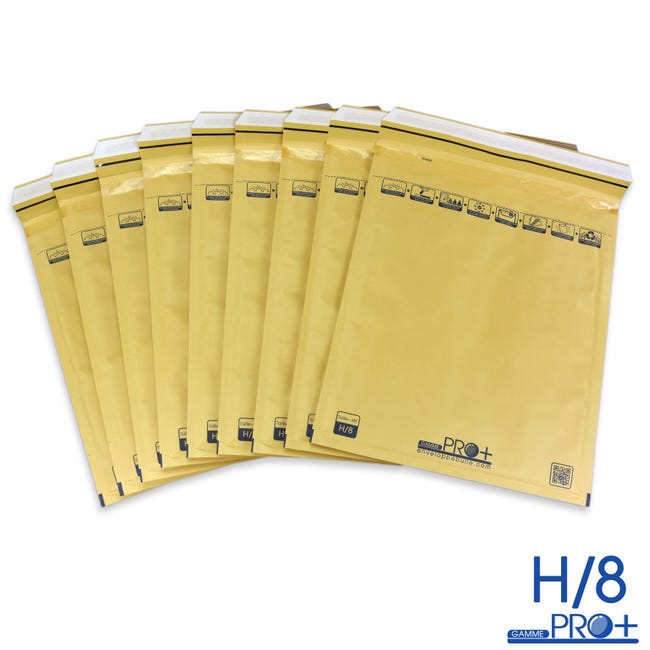 Lot de 50 enveloppes bulles PRO - 10 formats au choix - blanches ou marron