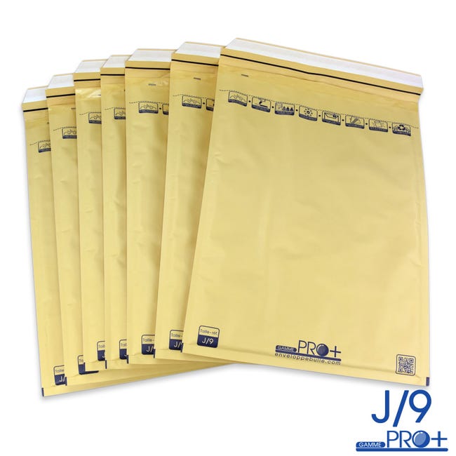 Lot de 10 Enveloppes à bulles PRO MARRON J/9 format 290x445 mm