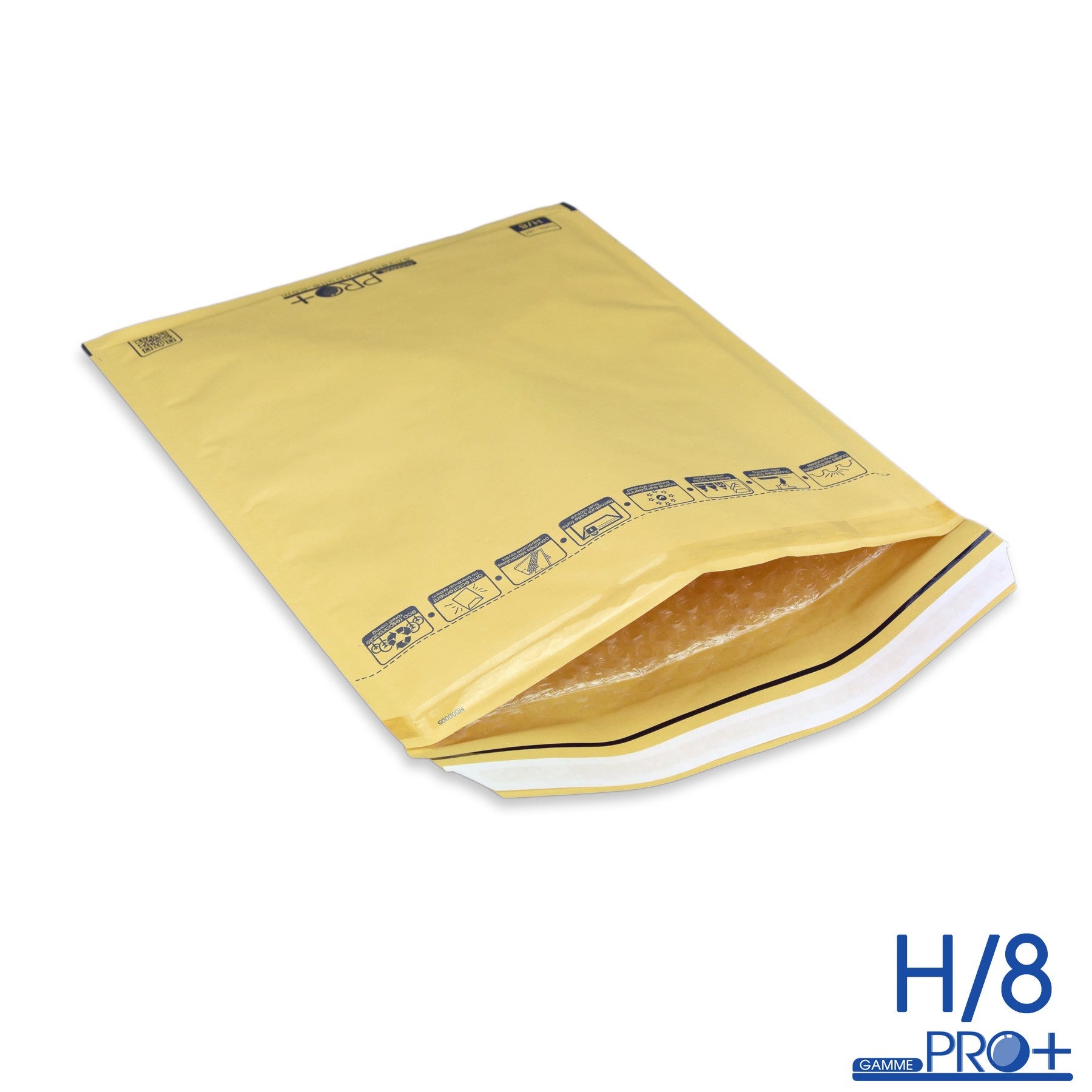 400 Enveloppes à bulles *MARRON* gamme PRO taille H/8 format utile 260x360mm