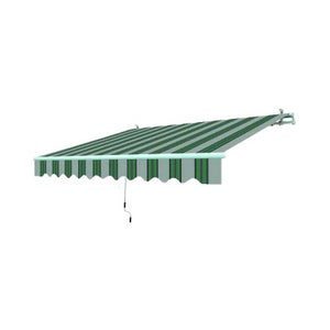 Tenda da sole con anelli 140x250h cm verde a righe