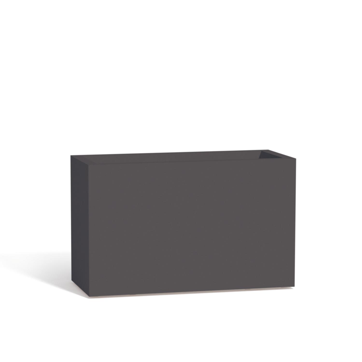 Jardinera rectangular de resina 80x35 cm mod. Flowerpot Antracita