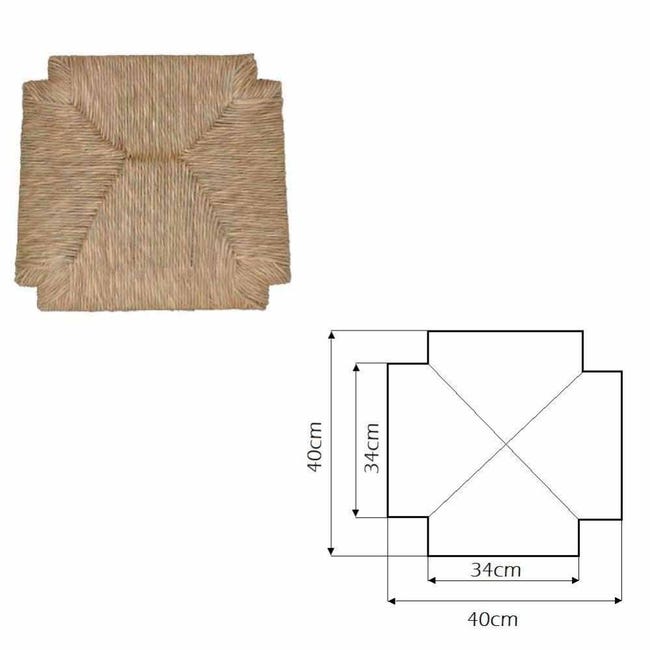 EGC Ricambio Seduta in Paglia per Sedie Cucina e Sala da Pranzo in Legno 37x37 cm per Rinnovare Sedute Vecchie e Usurate - Facile da Montare, Resistente e Durevole - Modello Pisa EGC Ricambio Seduta in Paglia per Sedie Cucina e Sala da Pranzo in Legno 37x37 cm per Rinnovare Sedute Vecchie e Usurate - Facile da Montare, Resistente e Durevole - Modello Pisa