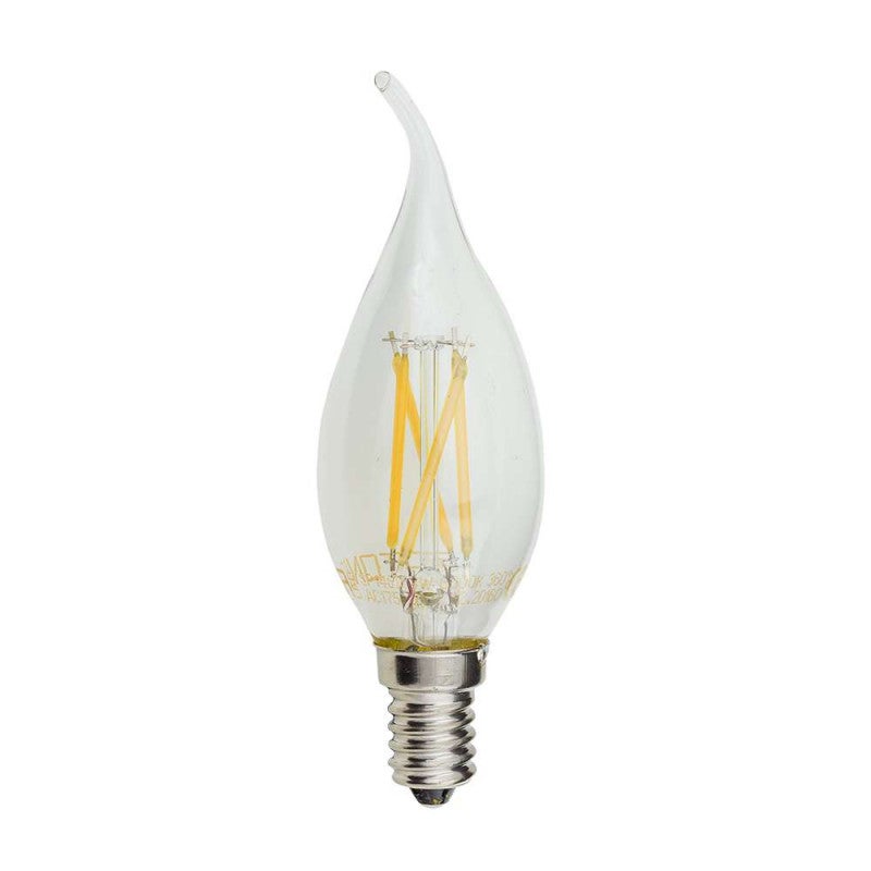 Lampadina Led Filamento Colpo Di Vento Attacco E14 Potenza 4 Watt ...