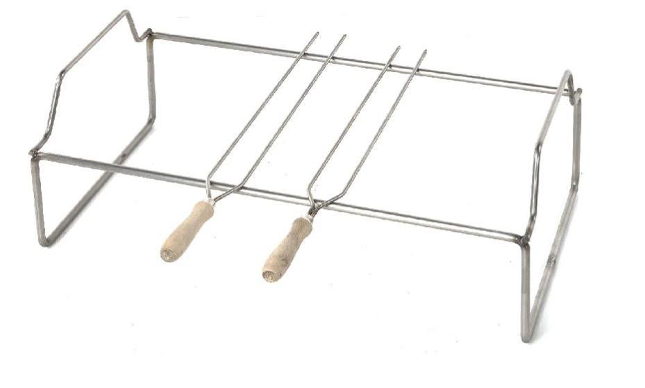 Spiedini Tripli Per Griglia In Acciaio Inox – Grillsavant – Design Semiautomatico A 3 Vie Per Carne, Verdure E Salsicce