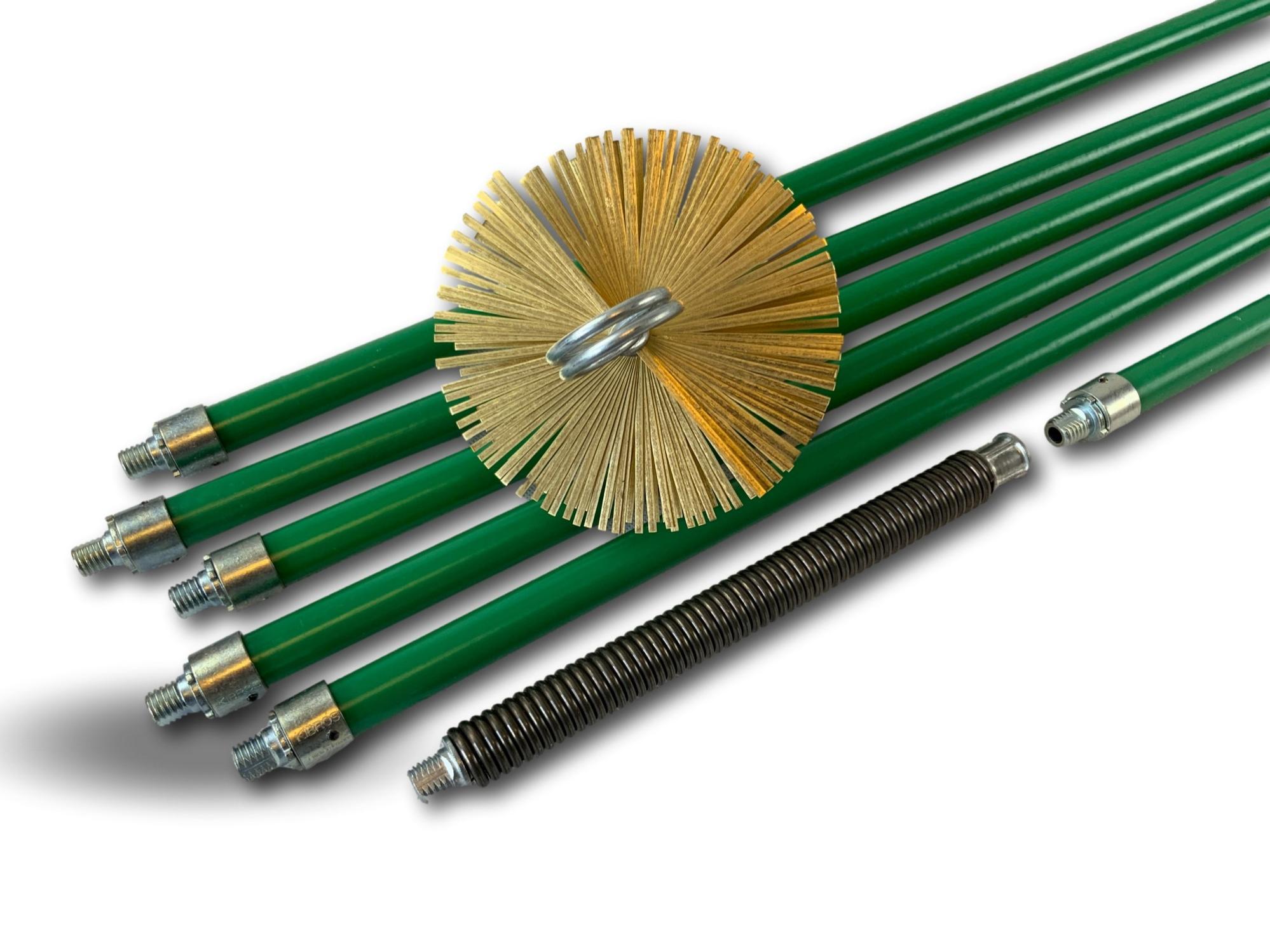 Kit de ramonage pro conduits non gainés | Hérisson acier | Ø 125mm | 8 ...