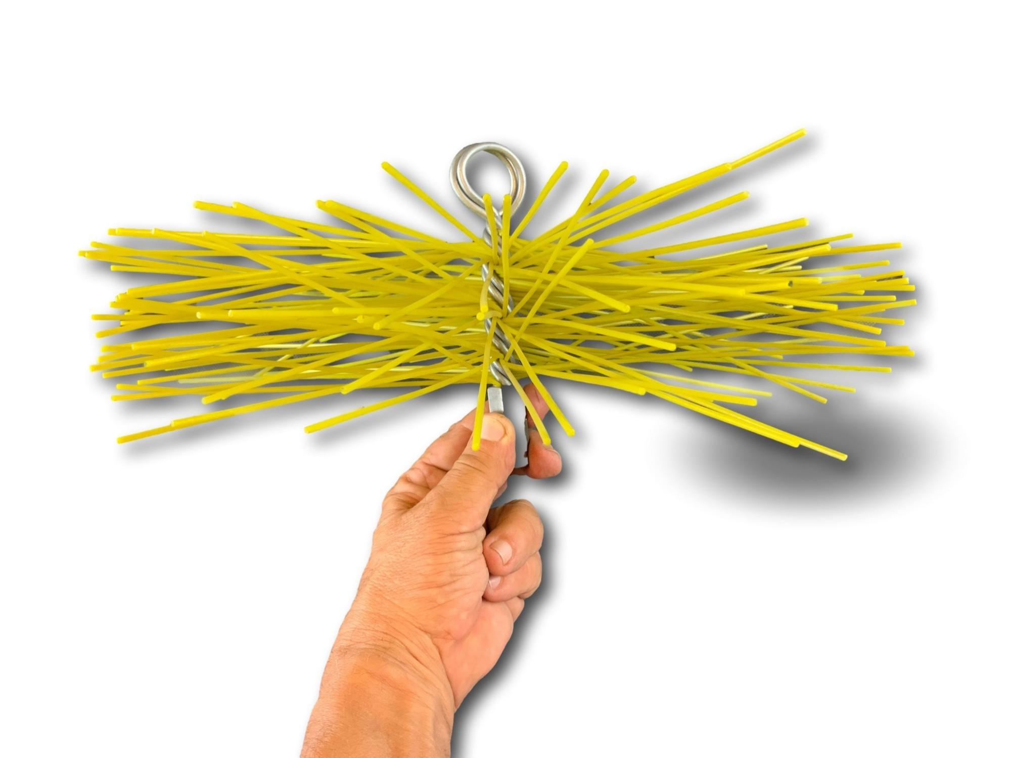 Hérisson De Ramonage En Nylon Rond 180 Mm Avec Anneau Acier - Pour Cheminée, Référence Scid