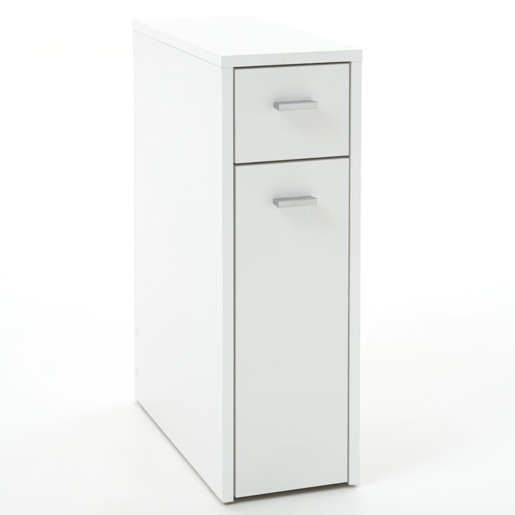 BAKAJI Mobiletto Armadietto per Bagno 2 Ante con 3 Ripiani Interni Mobile Armadio in Legno MDF Colore Bianco Dimensione 60 x 30 x 80 cm