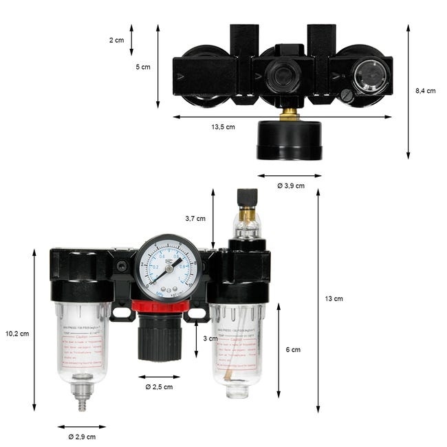 Régulateur de filtre à air comprimé Séparateur huile/eau