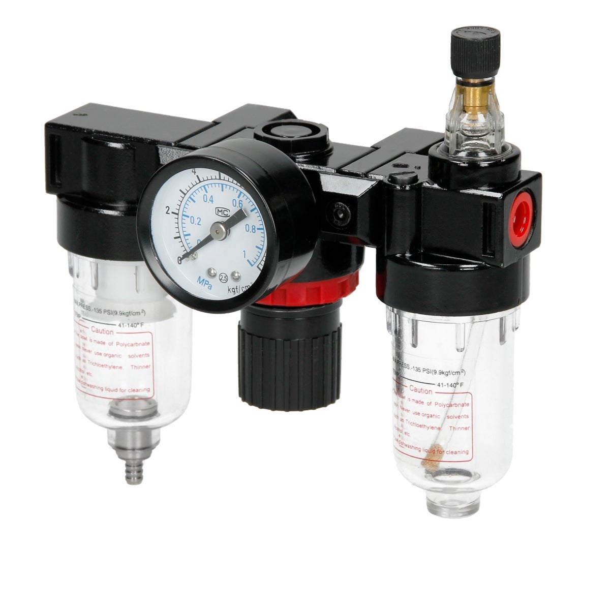 Acheter PDTO 1/4 réducteur de pression filtre à air régulateur compresseur  séparateur d'eau manomètre