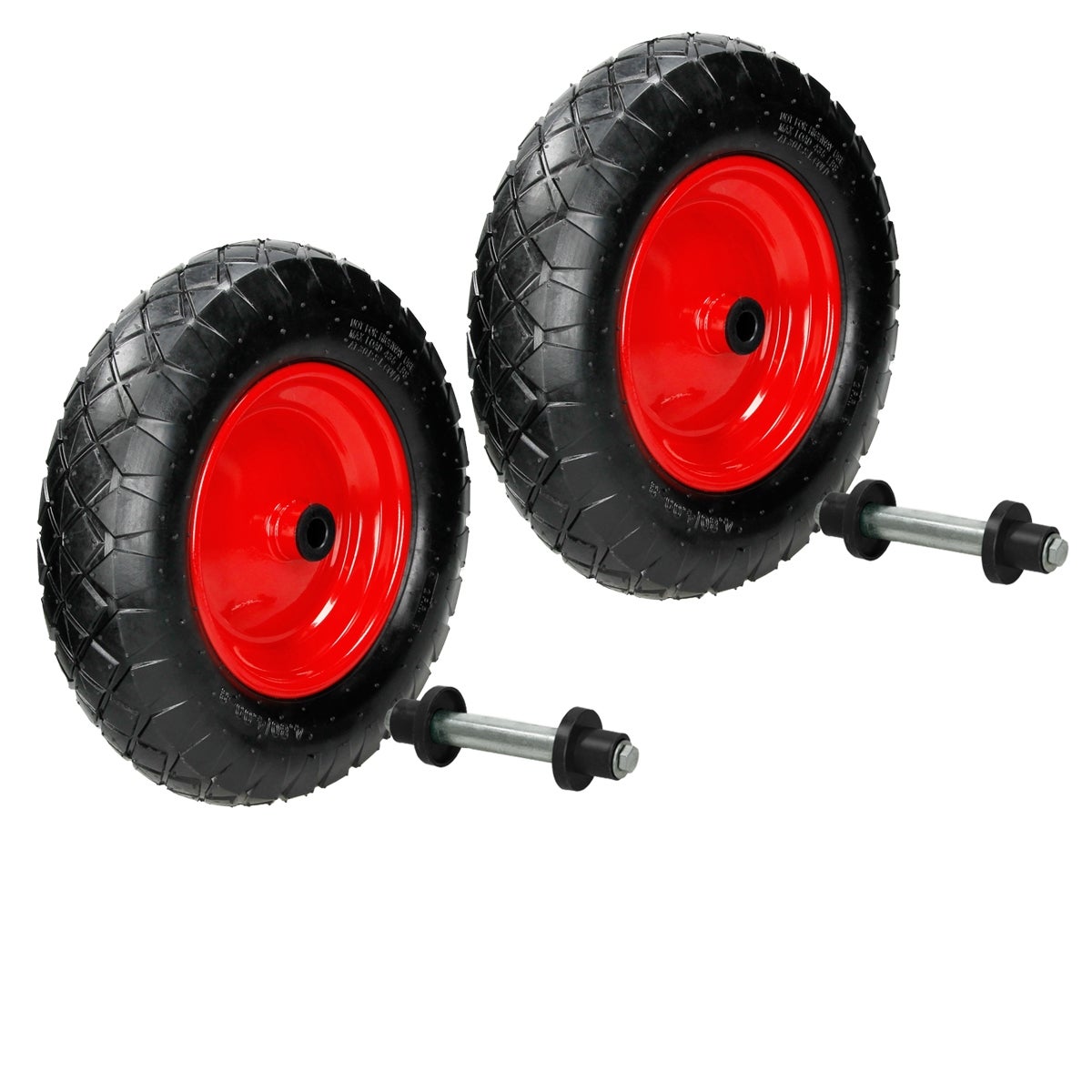 2 x brouettes pneus & tuyau chariot pneus 4.80/4.00-8 sackkarrerad 