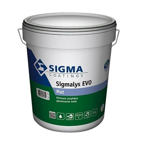 Sigmalys Evol Mat Blanc 3l - Peinture Acrylique Garnissante Mate - Sigma