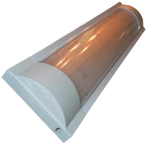 reglette double pour tubes lumineuse led t8 60cm reflecteur opaque silamp leroy merlin
